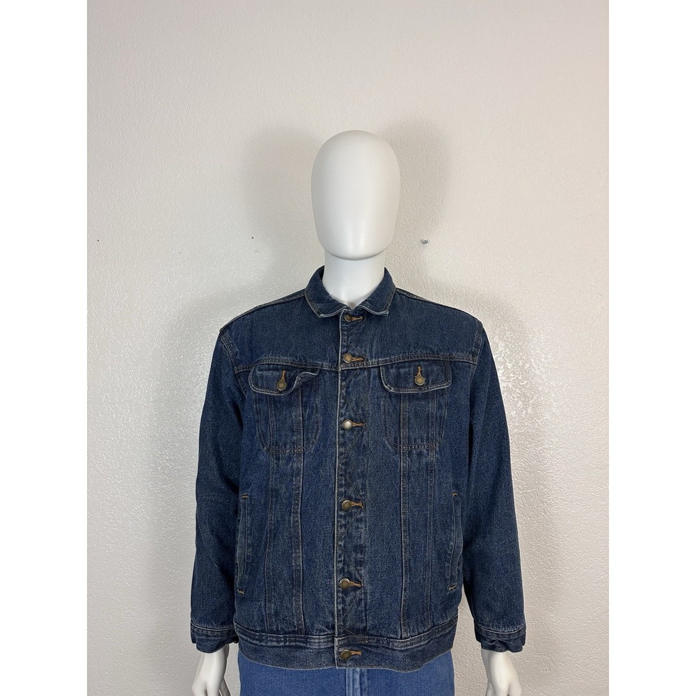 Wrangler Rugged Wear Men's L/Long Denim Jean Jacket Flannel Lined Western